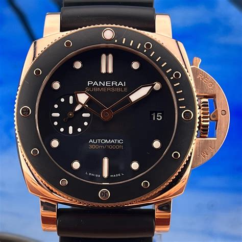 panerai watch rose gold|42mm submersible goldtech pam.